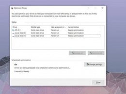 Windows 10 May 2020 Update вызывает проблемы в работе инструмента оптимизации дисков