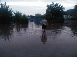 Из-за сильного ливня затопило село - потребовалась помощь спасателей (фото)