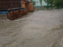 Опубликованы фото, как на Прикарпатье проливной дождь едва не смыл целое село