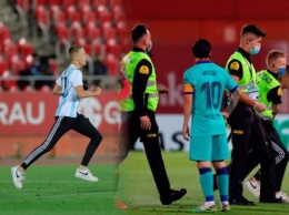 В матче с участием "Барселоны" фанат нарушил правило карантина и выбежал на поле для селфи с Месси