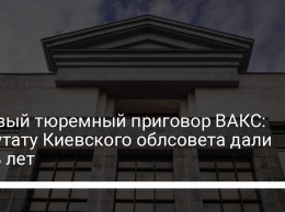 Первый тюремный приговор ВАКС: депутату Киевского облсовета дали пять лет