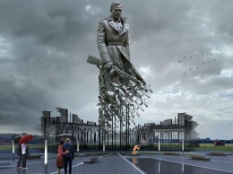Памятник советскому солдату во Ржеве сняли с высоты птичьего полета