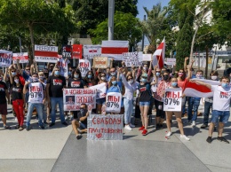 В Тель-Авиве прошла акция солидарности с белорусским народом