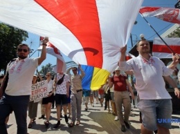 В Киеве провели марш солидарности с Беларусью