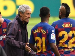 Игроки Барселоны повздорили с Сетьеном и его помощником на тренировке