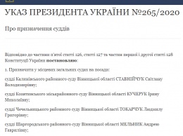 Зеленский подписал указ о назначении 36 судей. Полный список