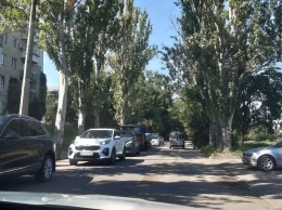В Николаеве снова пробка на выезде из города на Южнобугский (Варваровский) мост