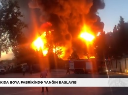 В Баку горел завод красок: гремели взрывы, есть пострадавшие (видео)