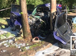 В Кривом Роге легковушка влетела в столб, водитель погиб на месте