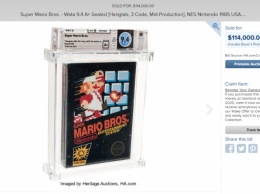 Рекордная стоимость игры: картридж с Super Mario Bros. для NES был продан с аукциона за $114 тыс