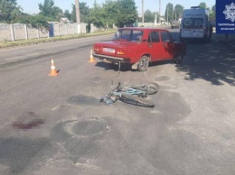 В Лисичанске случилась авария с участием велосипедиста