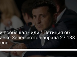 "Если пообещал - иди!" Петиция об отставке Зеленского набрала 27 138 голосов