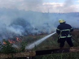 В Марганце произошел масштабный пожар на открытой территории