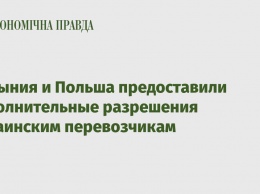 Румыния и Польша предоставили дополнительные разрешения украинским перевозчикам