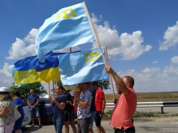 "Мотопробег Единства" достиг админграницы с оккупированным Крымом (ФОТО)