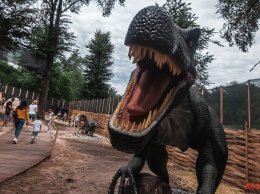 В парке "Зеленый гай" в Днепре поселились динозавры