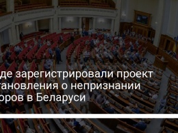 В Раде зарегистрировали проект постановления о непризнании выборов в Беларуси
