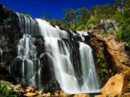 Водопады в Австралии начали течь снизу вверх (видео)