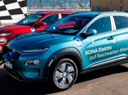 Электрический Hyundai Kona проехал на одном заряде 1026 км