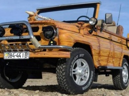 Уникальный автомобиль из дерева на базе УАЗа собрали в Украине (ФОТО)