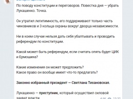 В белорусской оппозиции намечается раскол из-за конституционной реформы