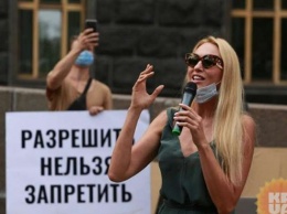 Оля Полякова с коллегами попротестовала под Кабмином