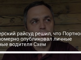 Печерский райсуд решил, что Портнов правомерно опубликовал личные данные водителя Схем