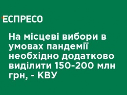 На местные выборы в условиях пандемии необходимо дополнительно выделить 150-200 млн грн, - КИУ