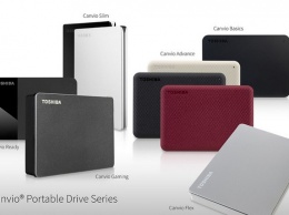 Toshiba представила 5 моделей портативных жестких дисков Canvio