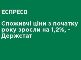 Потребительские цены с начала года выросли на 1,2%, - Госстат