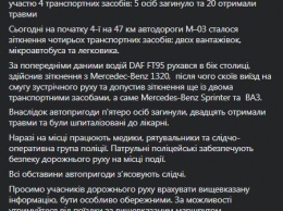 Смертельное ДТП под Киевом. Число погибших увеличилось до 5 человек, пострадавших - до 20. Фото