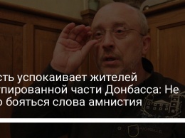 Власть успокаивает жителей оккупированной части Донбасса: Не надо бояться слова амнистия