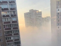 Плотный смог затянул часть Киева