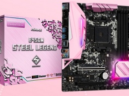 Для нежных ПК: ASRock представила материнскую плату на AMD B450 с розовыми радиаторами