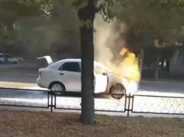В Харьковской области на ходу загорелось авто