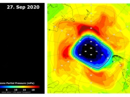 Озоновая дыра над Антарктидой достигла годового пика