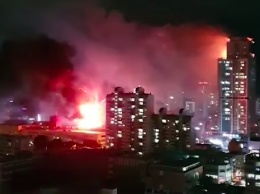 В Южной Корее загорелся 33-этажном жилом доме