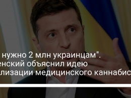 "Это нужно 2 млн украинцам". Зеленский объяснил идею легализации медицинского каннабиса