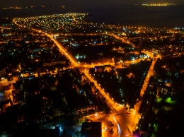 Как выглядит ночной Никополь с высоты: воспоминание о лете