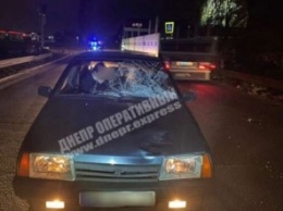 В Днепре на улице Днепросталевской ВАЗ сбил женщину на пешеходном переходе: фото