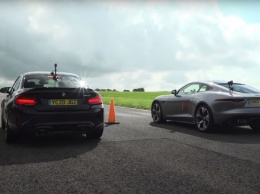 Блогеры сравнили разгон BMW M2 CS с МКПП и Jaguar F-Type с «автоматом» (ВИДЕО)