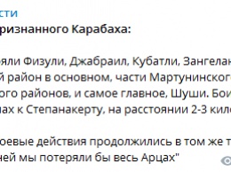 Мы проиграли бы войну, если бы не соглашение о перемирии - глава Карабаха