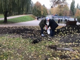 В Киеве "герои" отличились парковкой на зеленой зоне и кражей у всех на глазах: фото и видео