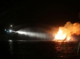 В Киеве на Днепре сгорела яхта