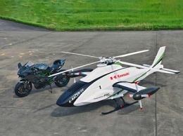 Kawasaki показала гоночный сверхскоростной вертолет с двигателем от мотоцикла