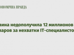 Украина недополучила 12 миллионов долларов за нехватки IT-специалистов