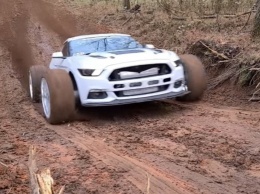 В сети показали «дуэль» в гонке по холмам между «безумным» Ford MUDstang и обычным Mustang (ВИДЕО)