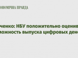 Шевченко: НБУ положительно оценивает возможность выпуска цифровых денег