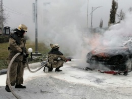 В Покрове на АЗС загорелся автомобиль: подробности от пожарных