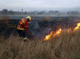 Масштабные пожары под Днепром: за вечер на полях выгорели 5 гектаров сухой травы